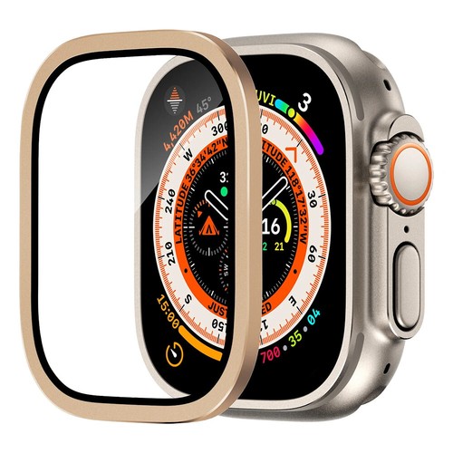 Tempered Glass for Apple Watch Ultra 2 49mm Screen Protector Metal Frame Anti-Sc - Photo 34 sur 41