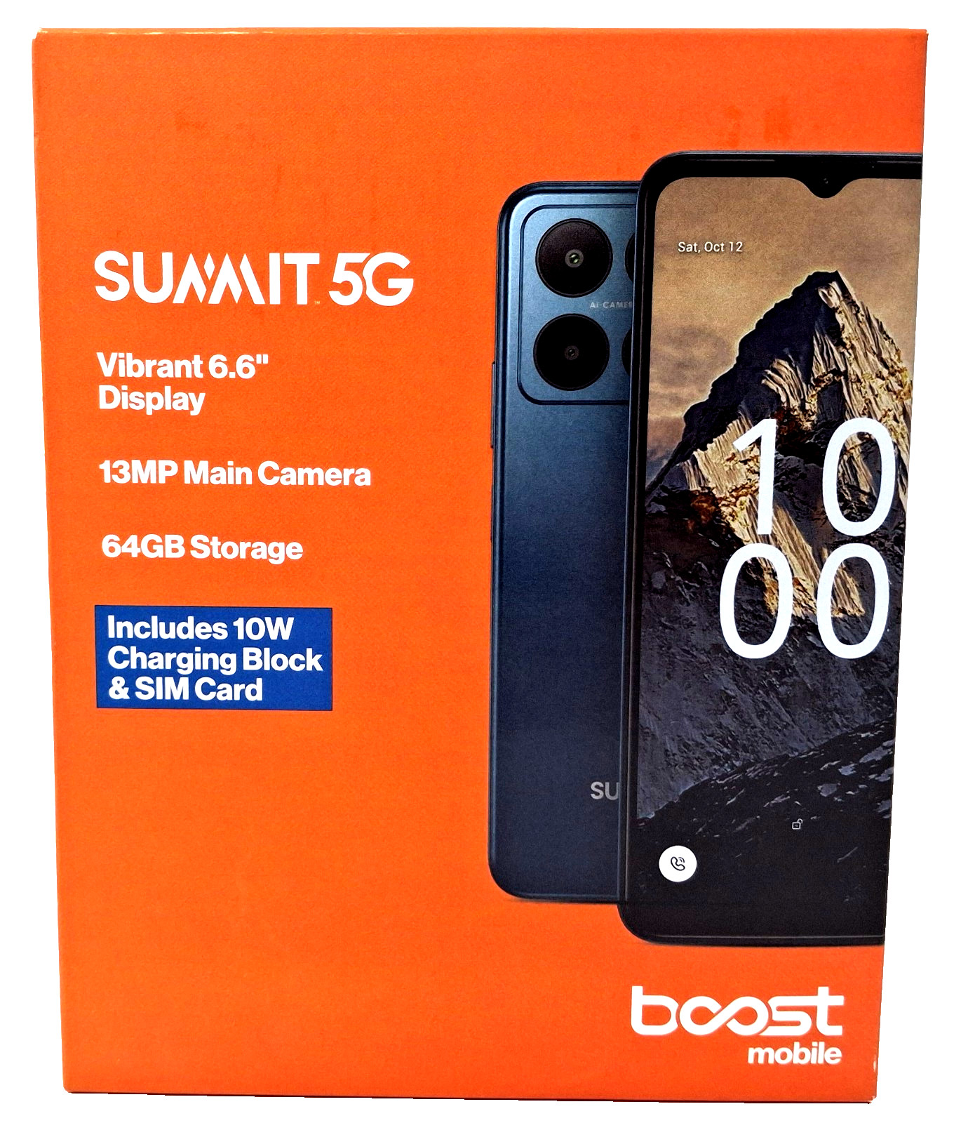 Locked To Boost Mobile Prepaid Summit 5G Smartphone 64GB 6.6