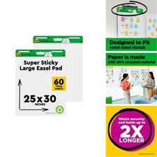 Post-it 559RP Easel Pad 25 in x 30 in White 30 Sheets/Pad 2 Pads/Pack
