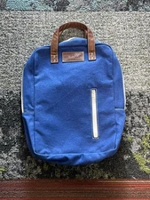 MAIKA Recycled Canvas Zippered Backpack, Blue New Without Tags 