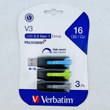 Verbatim Store 'n' Go V3 16GB USB 3.0 Flash Drive 3 Pack