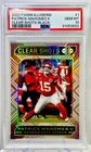 2020 Illusions Clear Shots - Black #'d 50/50 Bookend - Patrick Mahomes II PSA 10