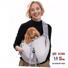 Grey Dog Carrier Sling for Small Dogs Up to 20lbs - Grey