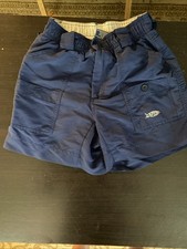AFTCO Boys Fishing Shorts 2- Pair Multicolor Solid- Size 26 Pre-Owned
