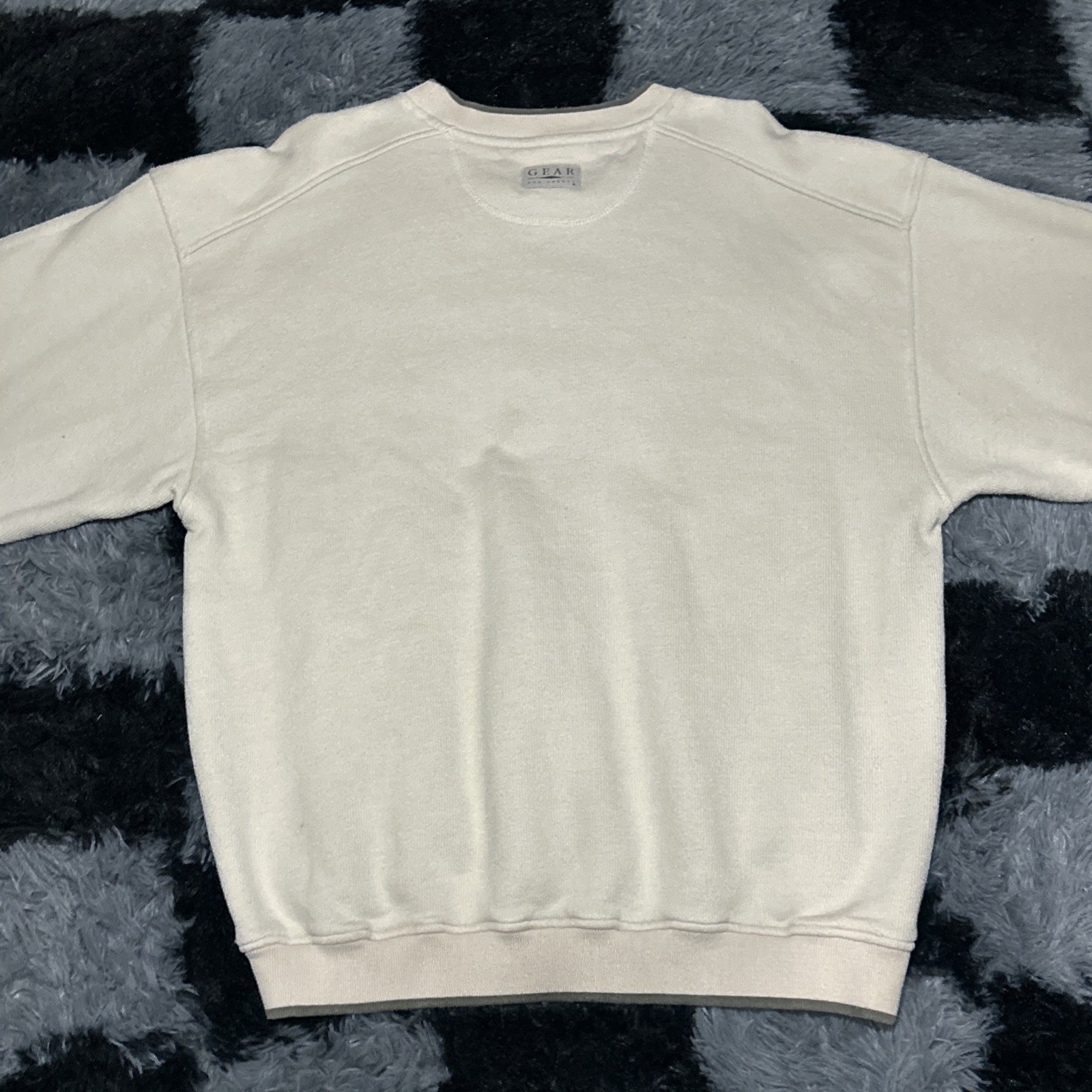 Vintage Gear For Sports Cream Off-White Pullover Long Sleeve Sweatshirt Large L thumbnail 7