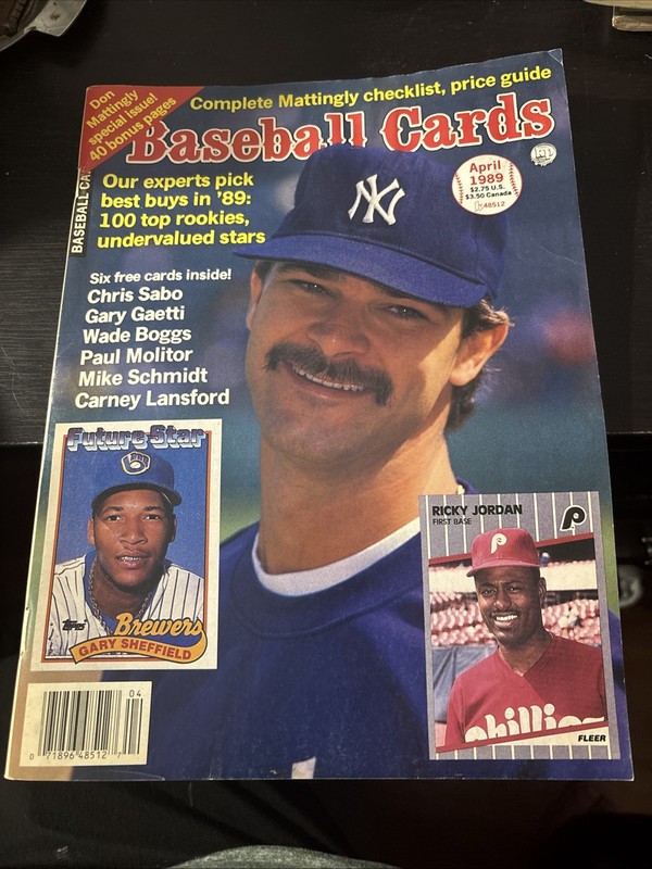 BASEBALL CARDS MAGAZINE APRIL 1989 DON MATTINGLY No Cards