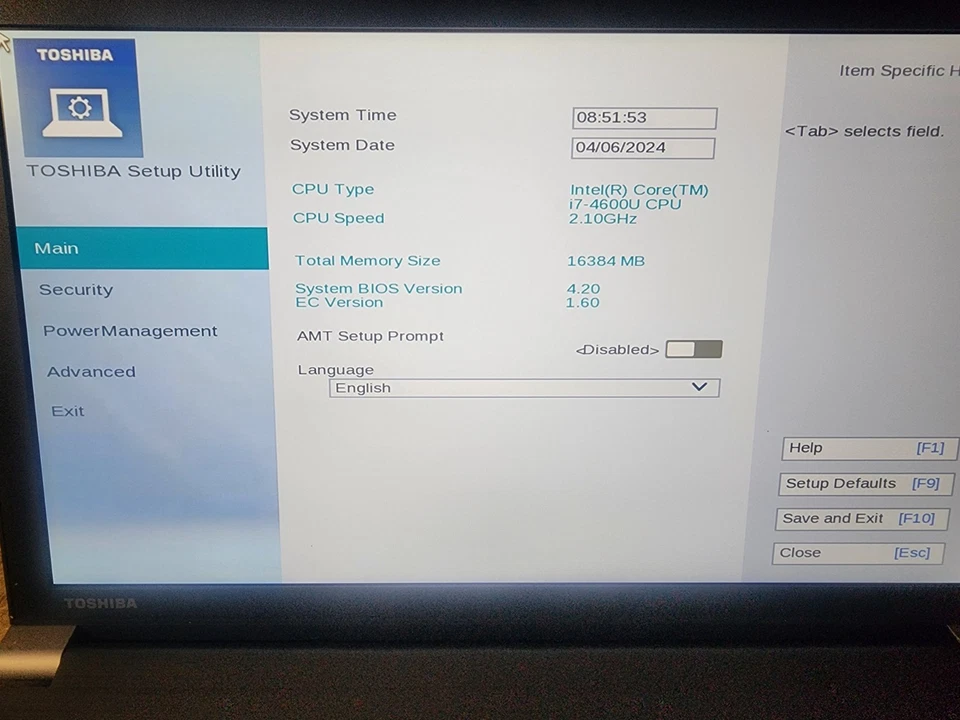 东芝 Tecra Z50-A 便携式电脑 i7-4600U 2.1GHz 16GB RAM 无硬盘/操作系统/电缆 — 第 2/4 张图片
