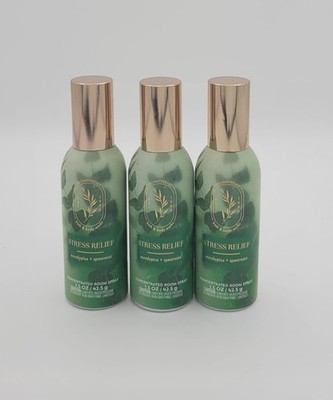 Bath & Body Works Stress Eucalyptus Spearmint Concentrated Room Spray Set of 3