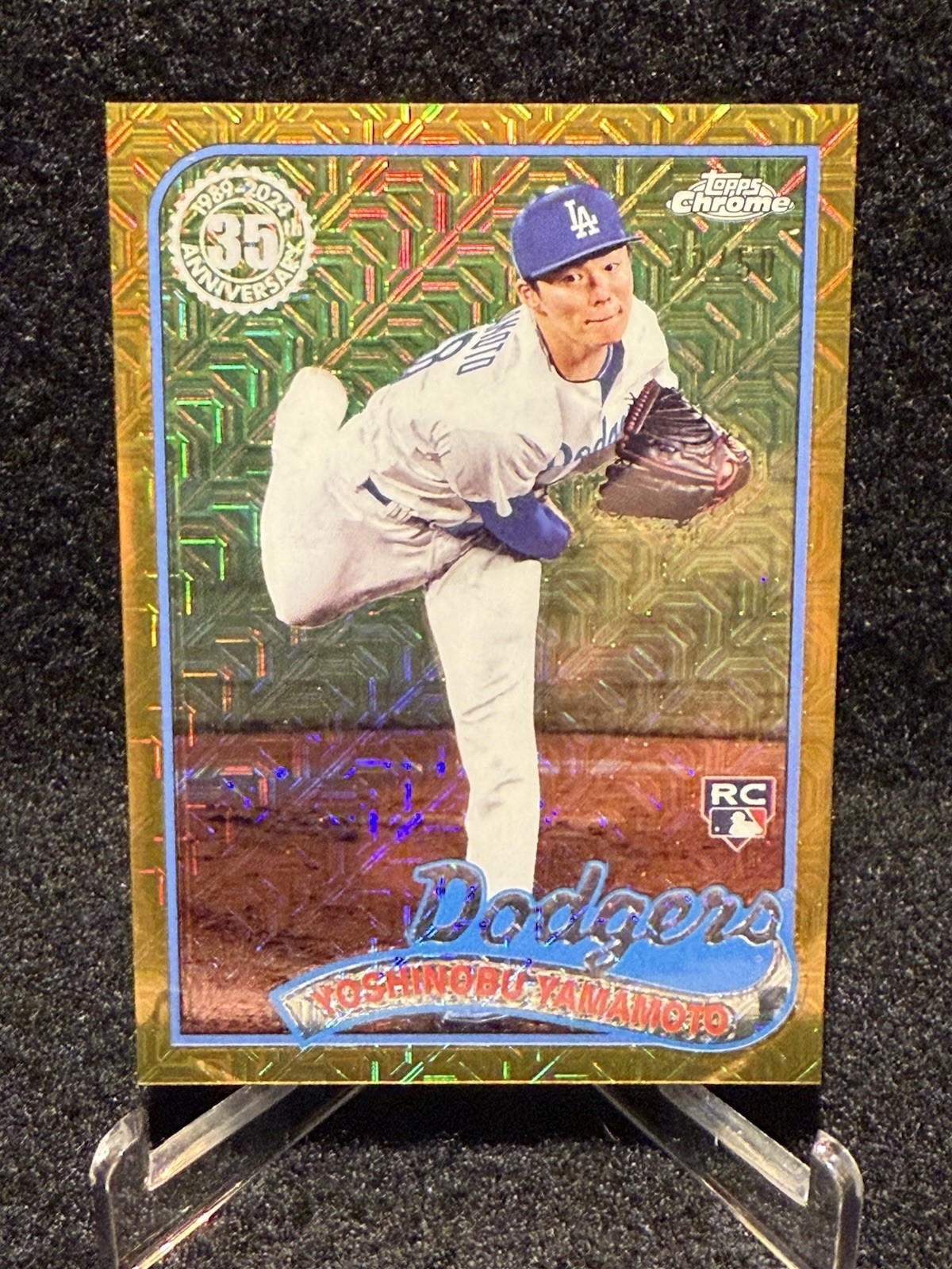 2024 Topps Series 2 Silver Pack Yoshinobu Yamamoto #2T89C-26 Gold Mojo /50 RC