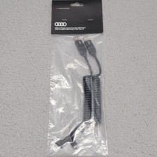 Audi USB To Apple Fast Charge and To USB Type C Cable Set of 2 OEM Phone