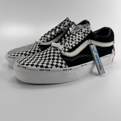 Vans Old Skool Checkerboard Disarray Black White VN0A38G10A6 Mens 9 New