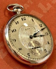 Elgin 1923 Pocket Watch w/Ornate Face 12s 17j Mod 3 Grade 384 Runs Great