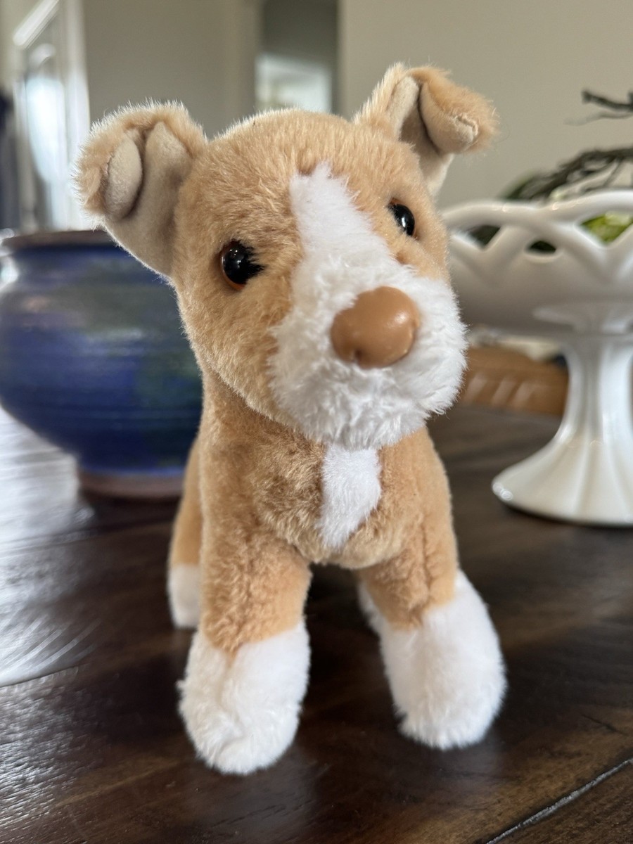 Tagged Douglas Pitbull Plush Piper Small Puppy Dog Brown Mini