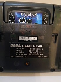 RARE Authentic Smoke Clear Black Sega Game Gear Console w Modern LCD US Seller