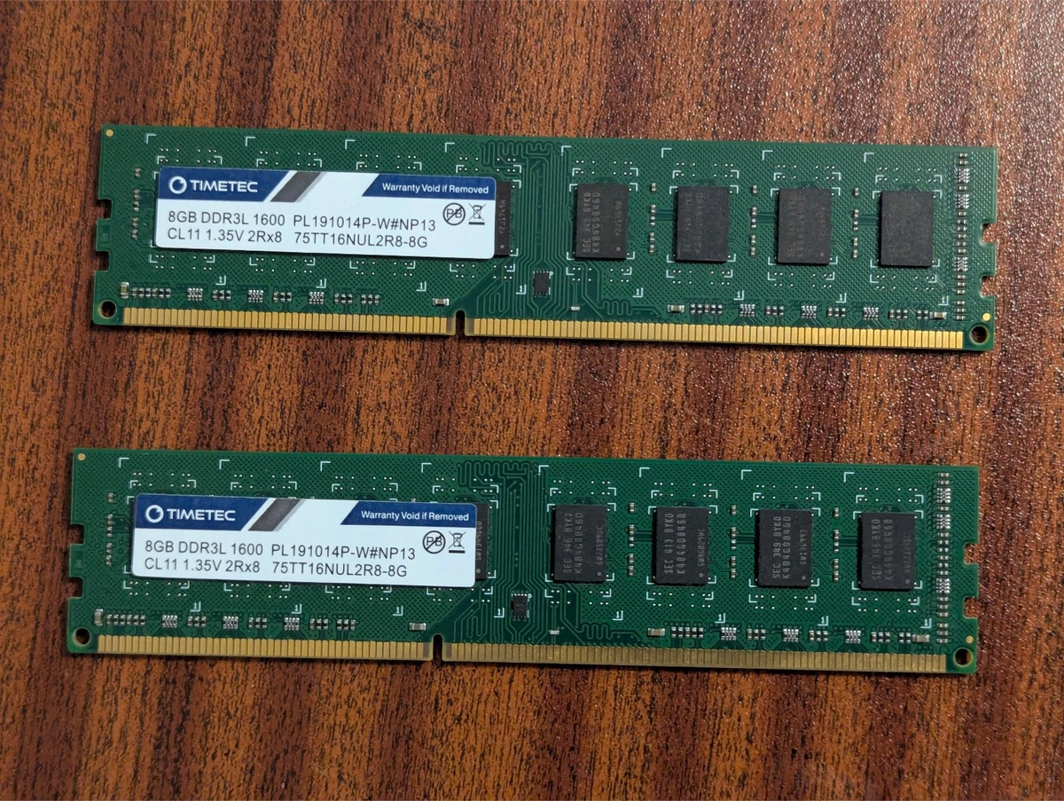 Kit Mémoire RAM A-Tech 16 Go (2 X 8 Go) DDR3L-1600 MHz PC3L-12800 - Sans ECC - Basse Tension (1.35V) - Neuf