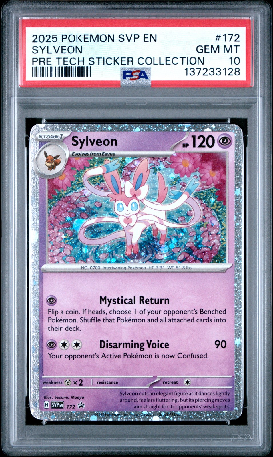 2025 POKEMON SVP EN-SCARLET & VIOLET BLACK STAR PROMOS #172 SYLVEON PSA 10