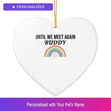 Custom Pet Memorial Ornament Personalized Heart Shaped Pet Lover Gift