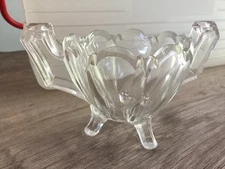 VintagevFooted Sugar Bowl , Scalloped Edges