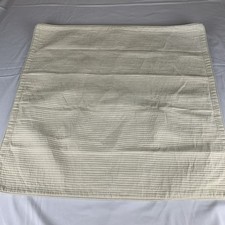 TOMMY BAHAMA HOME Cream 100 Cotton Quilted Channel Stitched EURO Sham 26 X 26