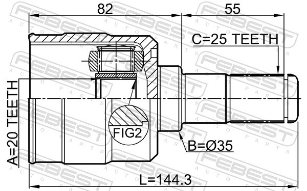 ✅Fits FEBEST 1211-IX35R INTERNAL CV JOINT HYUNDAI IX35/TUCSON 10 (20 ⭐UK Seller⭐