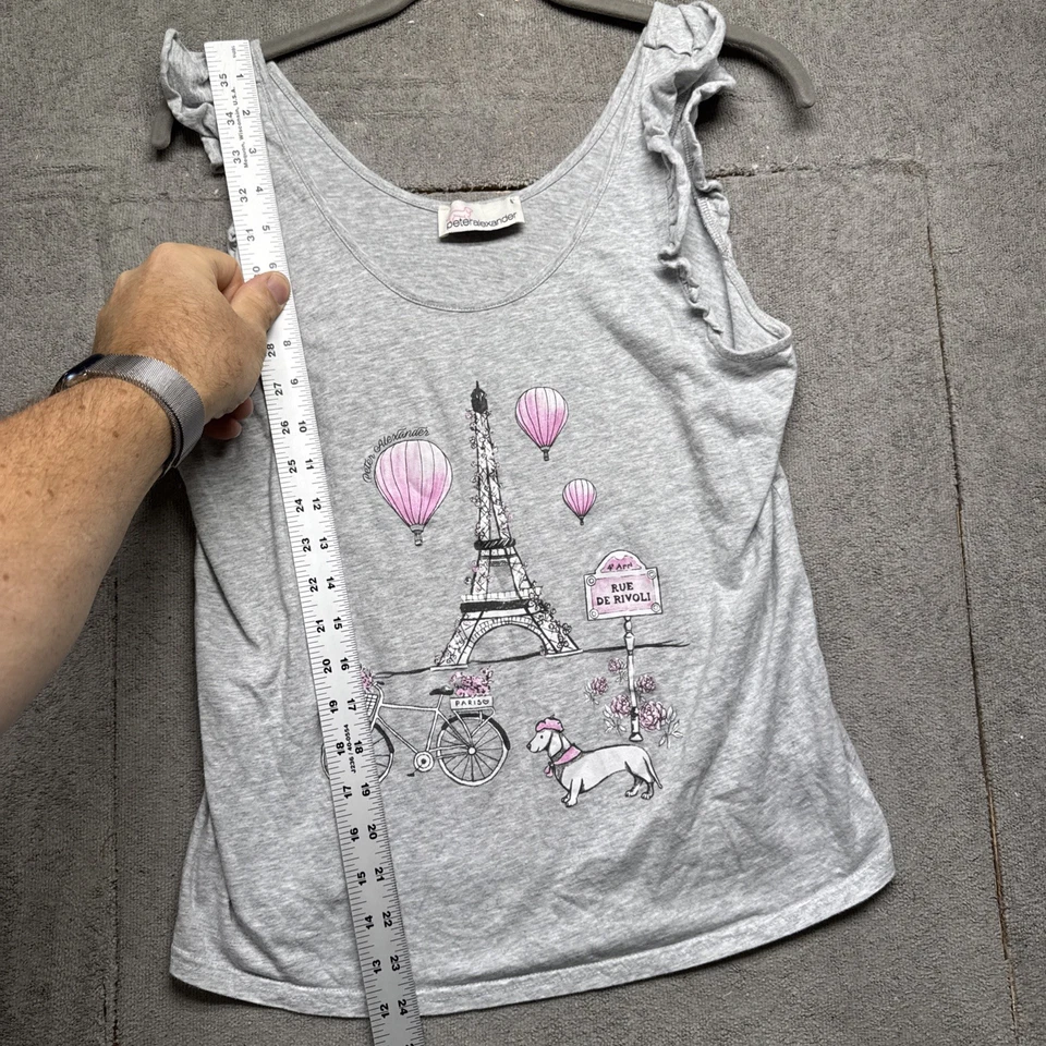 Conjunto de pijama sin mangas y pantalones cortos Peter Alexander Paris Torre Eiffel para mujer pequeño de algodón Foto 3 de 4