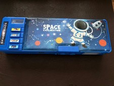 Kids Space Pencil Case Large Capacity Double Layer Pencil Box School Organizer