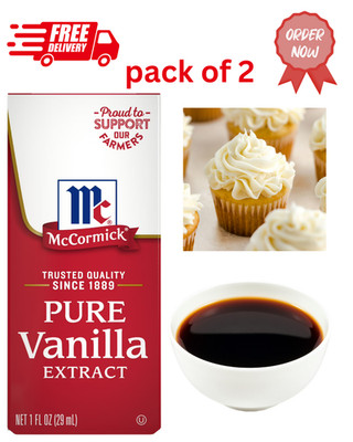 McCormick Pure Vanilla Extract 1oz Baking Flavoring Pack of 2