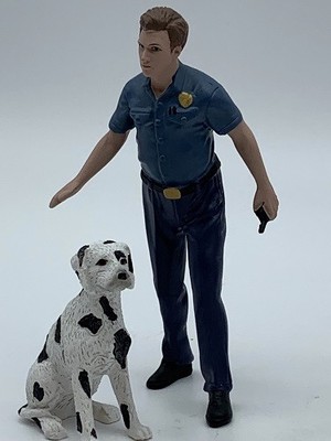 Firefighter Fire Dog Training im Maßstab 1:18 AMERICAN DIORAMA AD-76319 NEU