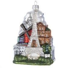 Kurt Adler 5-Inch Glass "Paris City" Ornament