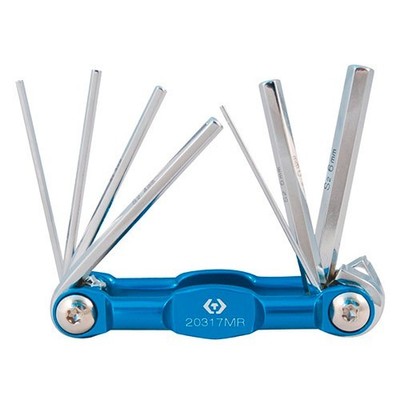 King Tony 7-Piece Folding Hex Key Set 20317MR (Metric)   Made in Taiwan