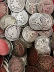 Barber Half Dollars 90% Silver Coin Lot, Circulated, Cull! Random Date