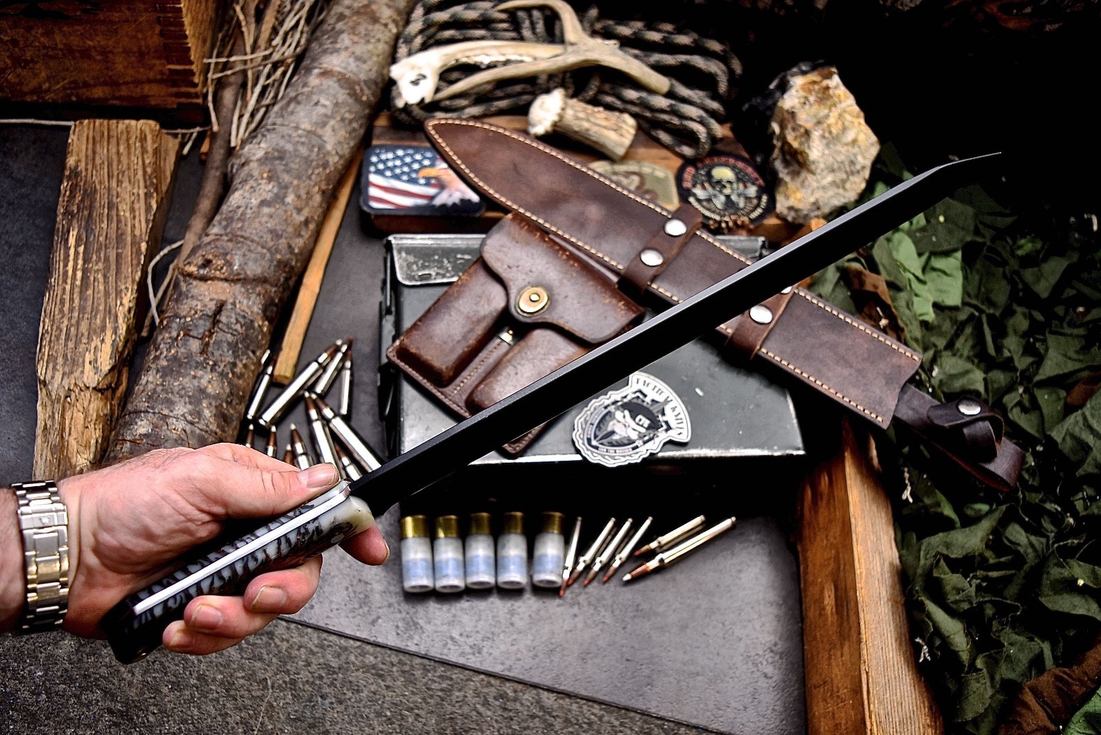 CFK IPAK Handmade D2 Custom HYBRID LATIN MACHETE Chopping Hunting Sport Knife