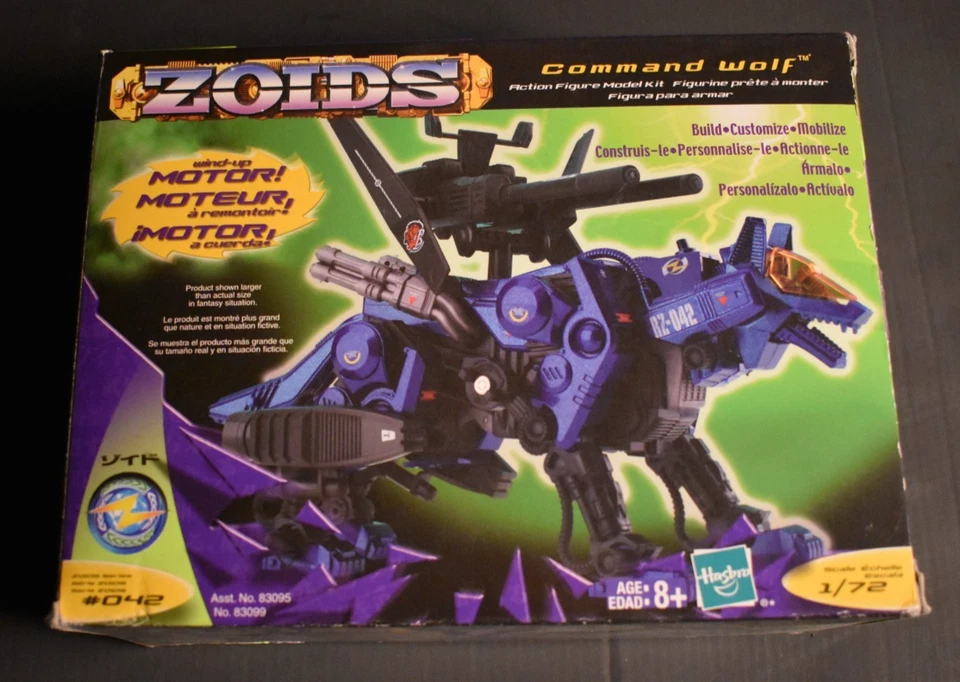 Zoids - Blue Command Wolf - RZ-042 - Hasbro - 1/72 Original Box - Incomplete - Image 3 of 4