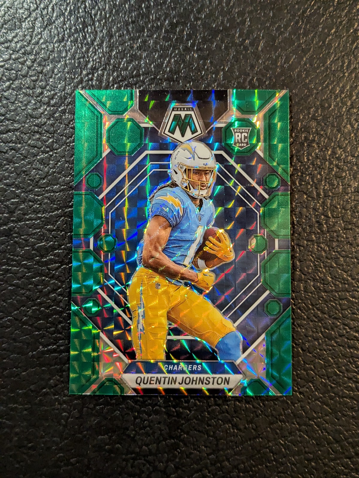 2023 Panini Mosaic - Rookies Quentin Johnston #356 Green Mosaic Prizm (RC) ⚡⚡⚡
