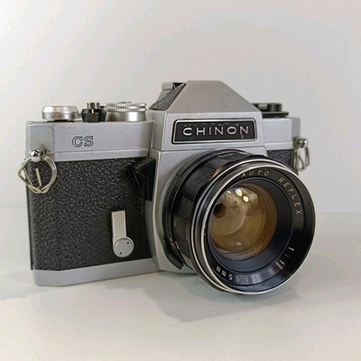 Chinon CS 35mm Spiegelreflexkamera mit Auto Reflex 55mm F1.8 Objektiv funktionsfähig Chinon