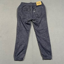 Levis Boys Knit Jogger Sweatpants Denim Pattern Elastic Waist Size M Cozy