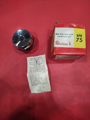 NOS CHROME OIL CAP RAT ROD CHEVY OLDS PONTIAC BUICK FORD 57 58 59 60 63 64 65 66