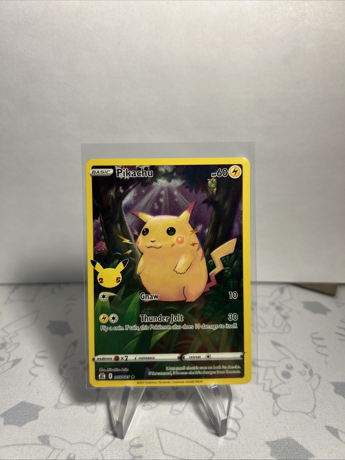 Pikachu 5/25 Pokemon Celebrations 25th Anniversary Set Full Art Card 