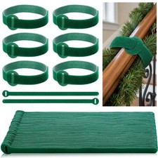 80 Pcs 16 Inch Christmas Garland Ties Green Adjustable Holiday Banister Ties ...