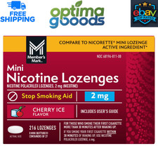 Member s Mark Nicotine Mini Lozenges 2 mg Cherry Flavor 216 Count