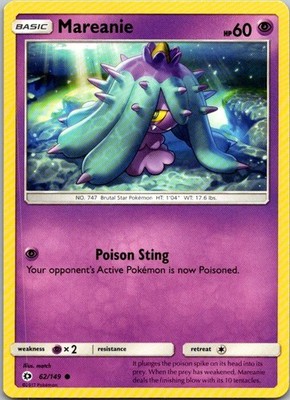 Mareanie Common SM Base Set 62/149 NM