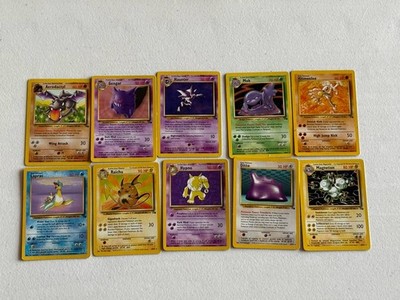 10 Rare Non Holo Fossil Vintage Pokemon Card Set TCG | eBay