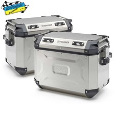 Coppia Valigie Laterali Alluminio Naturale MONOKEY KAPPA KVG48APACK2 48 + 48 LT