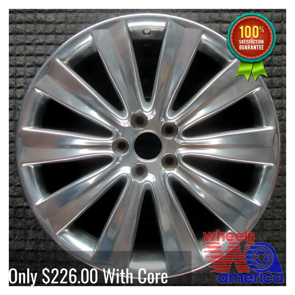 (Se envía hoy) Llanta Lincoln MKS MKX 20 2013-2016 DA5Z1007A pulida OE 3930 Foto 2 de 4