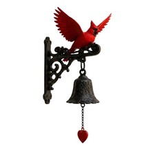 Bird Porch Display Decors Wind Chimes with Mounted Frame for Garden Wall Use