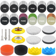 133PCS Sanding Discs Car Polishing Pads Kit for Drill - 75Mm Wet and Dry