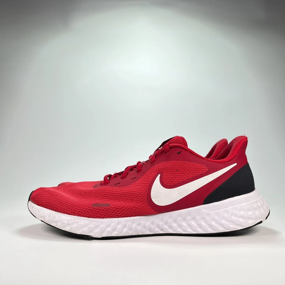 Nike Revolution 5 Red White Running Shoes Sneakers BQ3204-600 Men’s Size 12 - Image 4 of 4