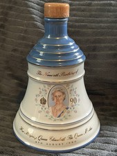 Porcelain BELL's DECANTER WADE 90th Birthday Queen Mother Scotch Whisky Vintage 