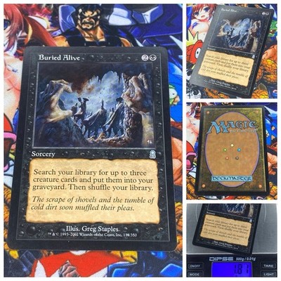 MTG Buried Alive     NM Magic TCG Odyssey 2001 Vintage OG Black Deck Staples