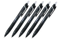 Black Writing Instruments Pack of 5 Quick Drying Ink for Smooth Writing